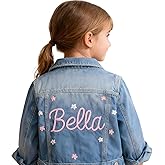 Tivhelrf Personalized Toddler Denim Jacket - Custom Embroidered Name, Unisex for Baby Girls & Boys