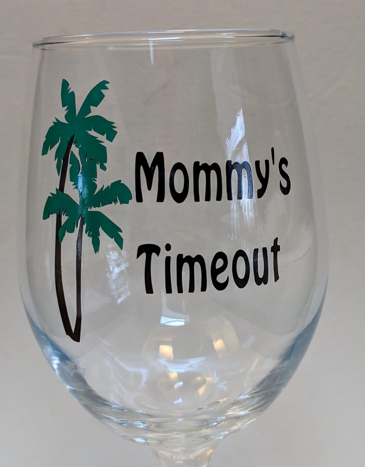 mom off duty wine glass