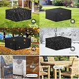 LAMUNI Garden Furniture Cover 180x120x75cm Waterproof 420D Oxford Patio Table view 5
