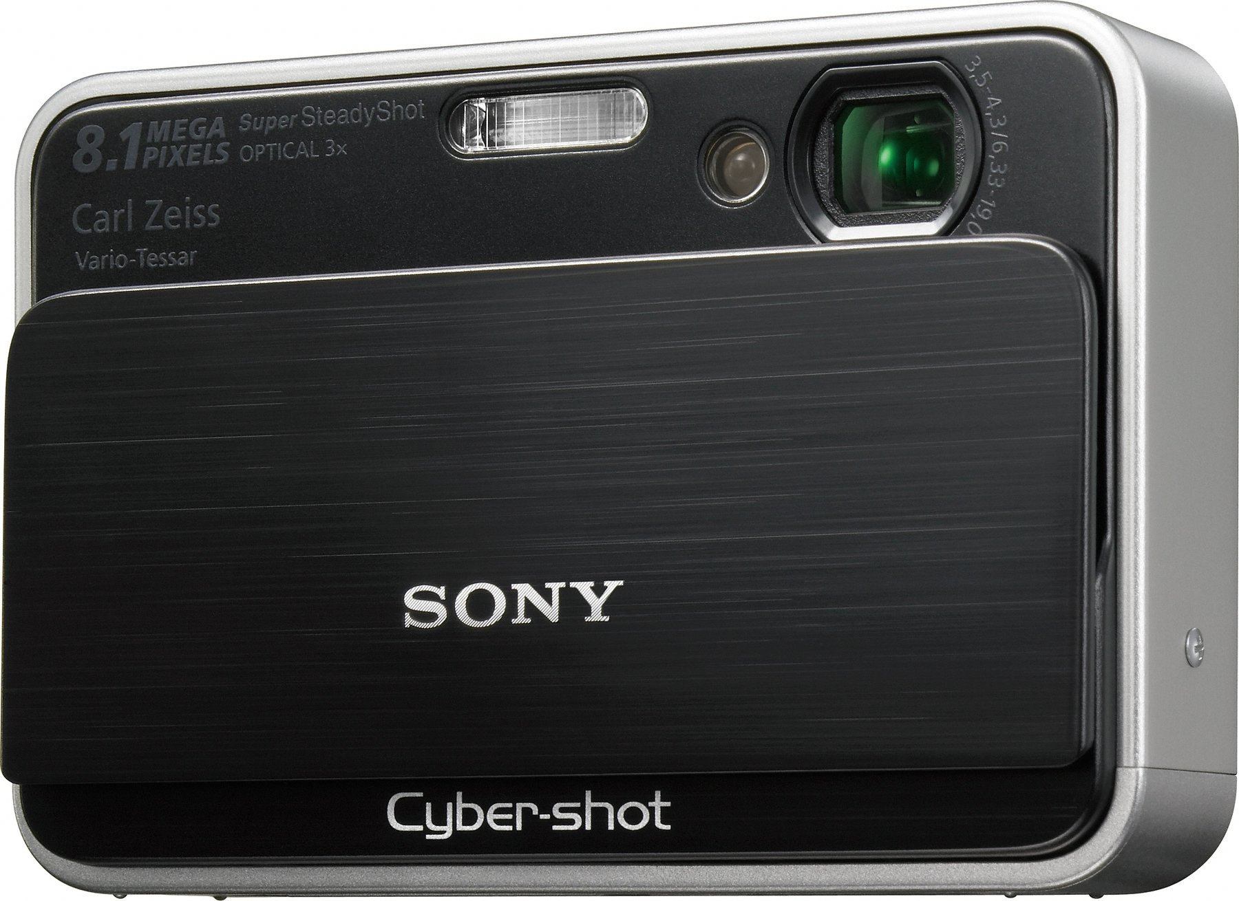 Sony Cybershot DSC-T2 8MP Digital Camera with 3x Optical Zoom (Black)