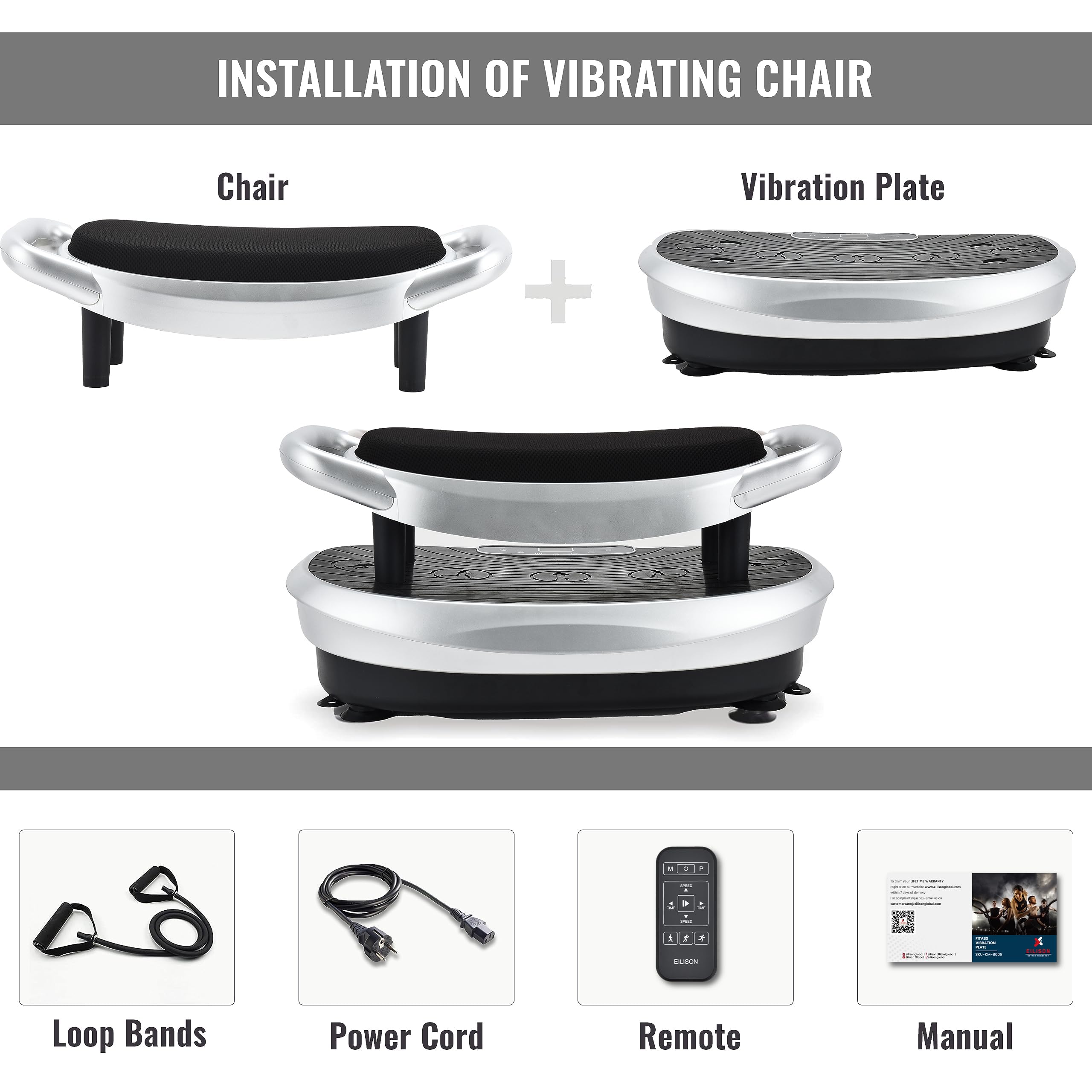EILISON FITABS 3D Vibration Plate Exercise Machine Oscillation