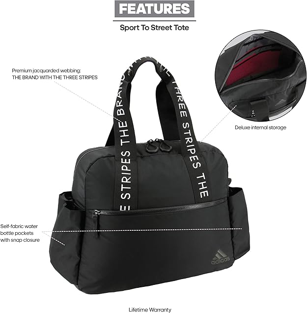 the brand with the three stripes bag