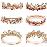 cherrboll Baby Flower Bows Headbands 6pcs Floral Hair Wraps Nylon Hairbands Crown Newborn Infant Toddler Hair Accessories