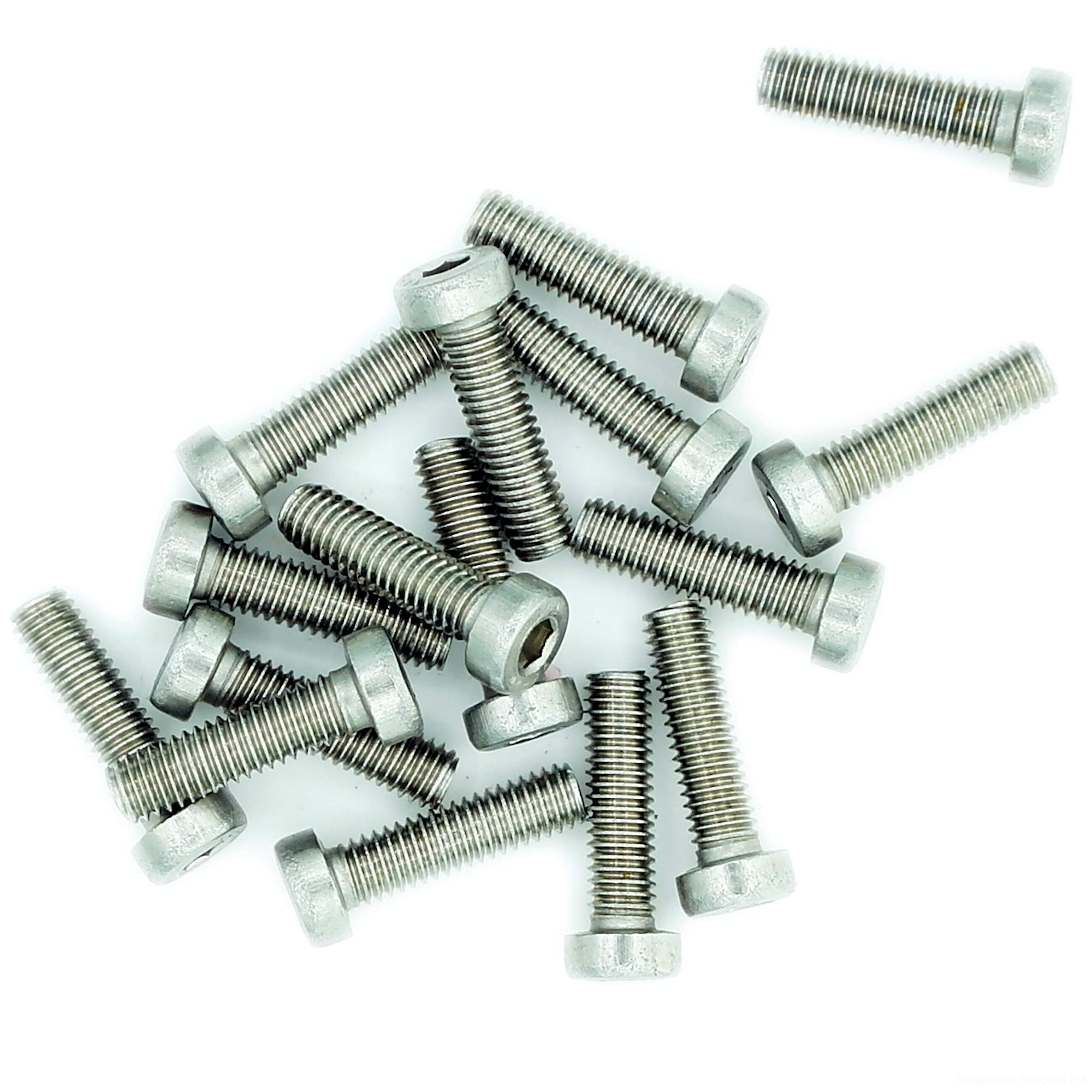 M3 (3mm x 8mm) Hex Socket Cap Screw (Bolt) (Low Head) - Stainless Steel (A2) (Pack of 20)
