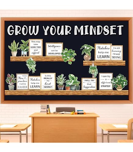 Pastel Classroom Decor Boho Rainbow Growth Mindset Posters Bundle I ...