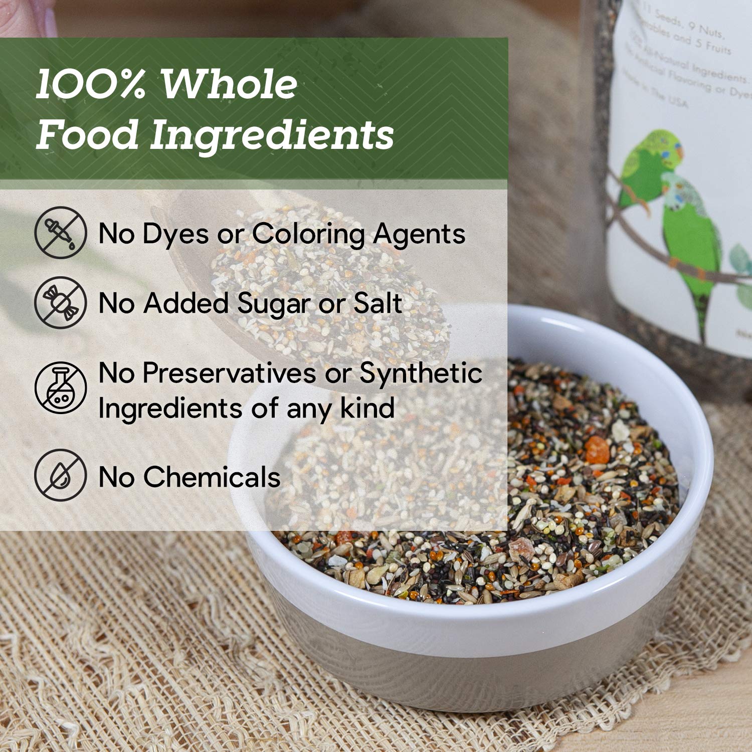 Dr. Harvey's Our Best Parakeet Food, All Natural Daily Food for Budgies and Parakeets Petz