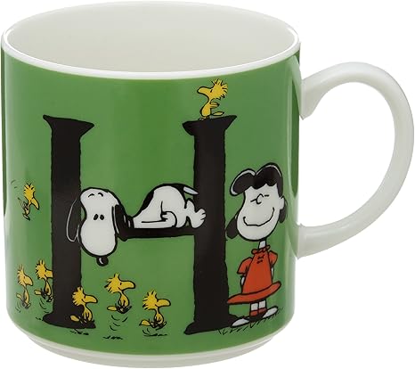 Amazon Co Jp Peanuts ピーナッツ スヌーピー イニシャル マグカップ H Sn160 11h ホーム キッチン