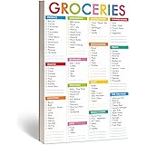 amazon com visual grocery list magnet pad for fridge icon shopping list magnetic pad for refrigerator 6 x 9 inches 50 tear off sheets weekly planner memo notepad for