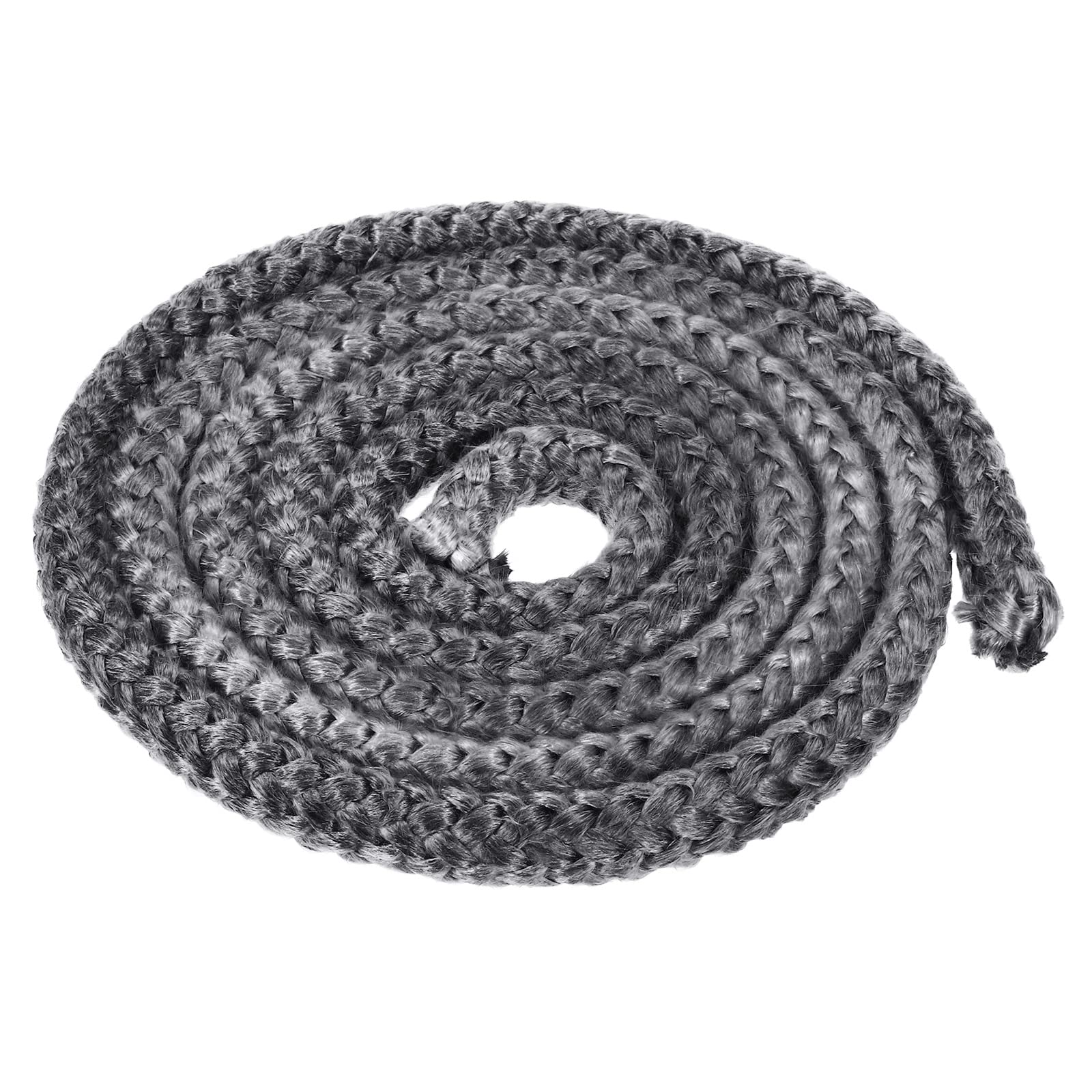 PATIKIL 6.57ftx9/16" Wood Stove Gasket Rope, Fiberglass Round Braided Rope High-Temperature Stove Gasket Seal for Boiler Furnace Oven Kiln Casting, Black