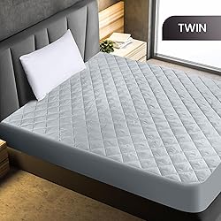 Utopia Bedding Quilted Fitted Mattress Pad, Twin