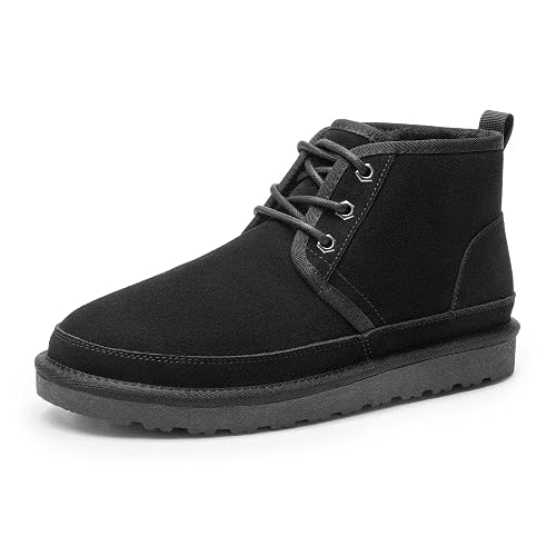 Bruno Marc Mens Snow Boots Winter Insulated Waterproof Outdoor Boots SBSB2402M FuzzyGo Men's Cozy,Size 9,Black,SBSB2402M