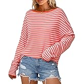 Arach&Cloz Women's Oversized Linen Blend Beach Vacation Cover Up Summer Casual Off Shoulder Tops 2026