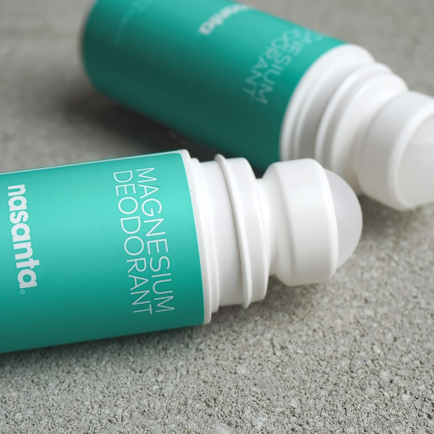 nasanta Magnesium Deodorant for Women with Aloe & Chamomile - Australian Made Natural Deodorant, 100% Free of ALL Forms of Aluminum, 100% Unscented, 80 mL 2.7 Fl Oz Roll On : Beauty