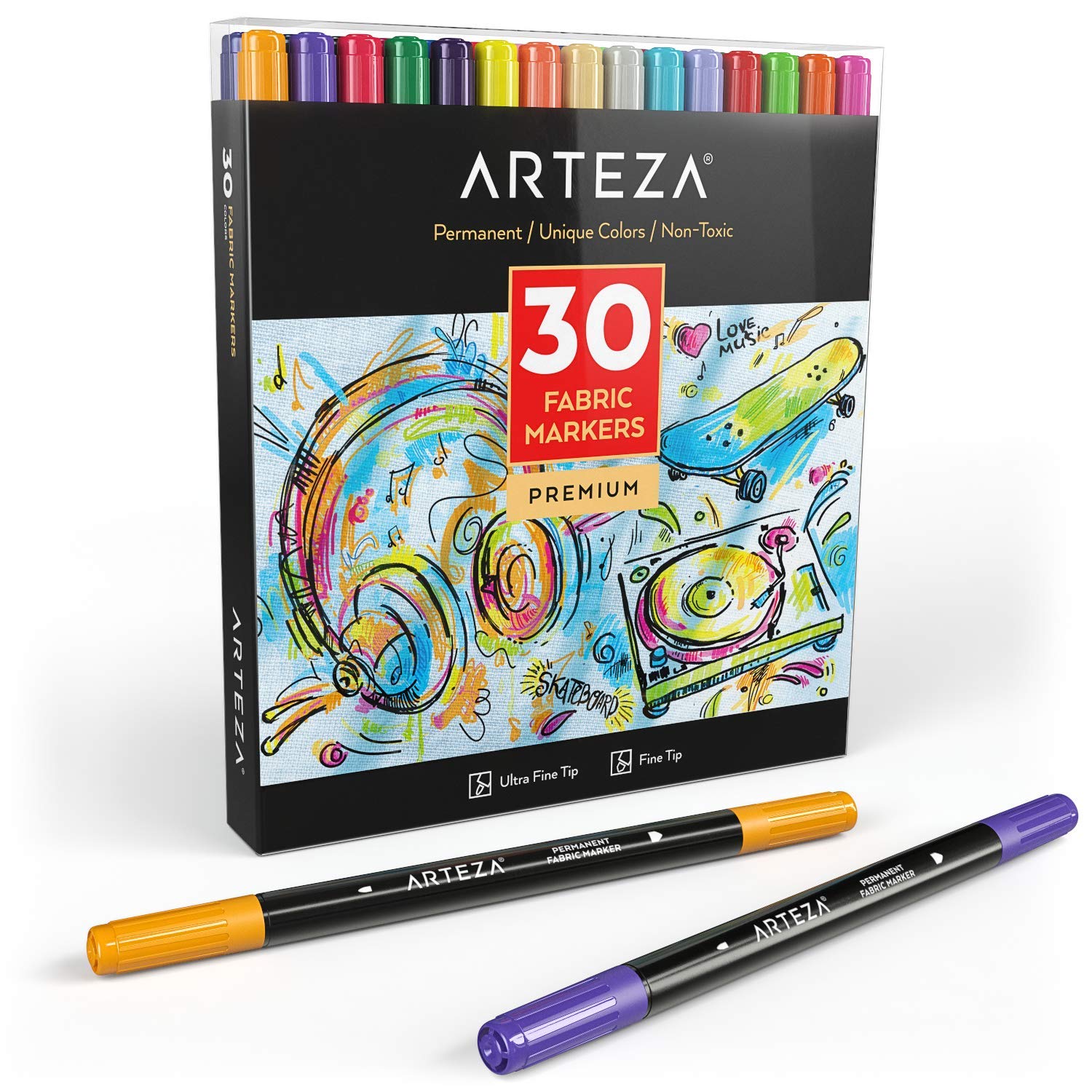 30 Rotuladores para tela Arteza