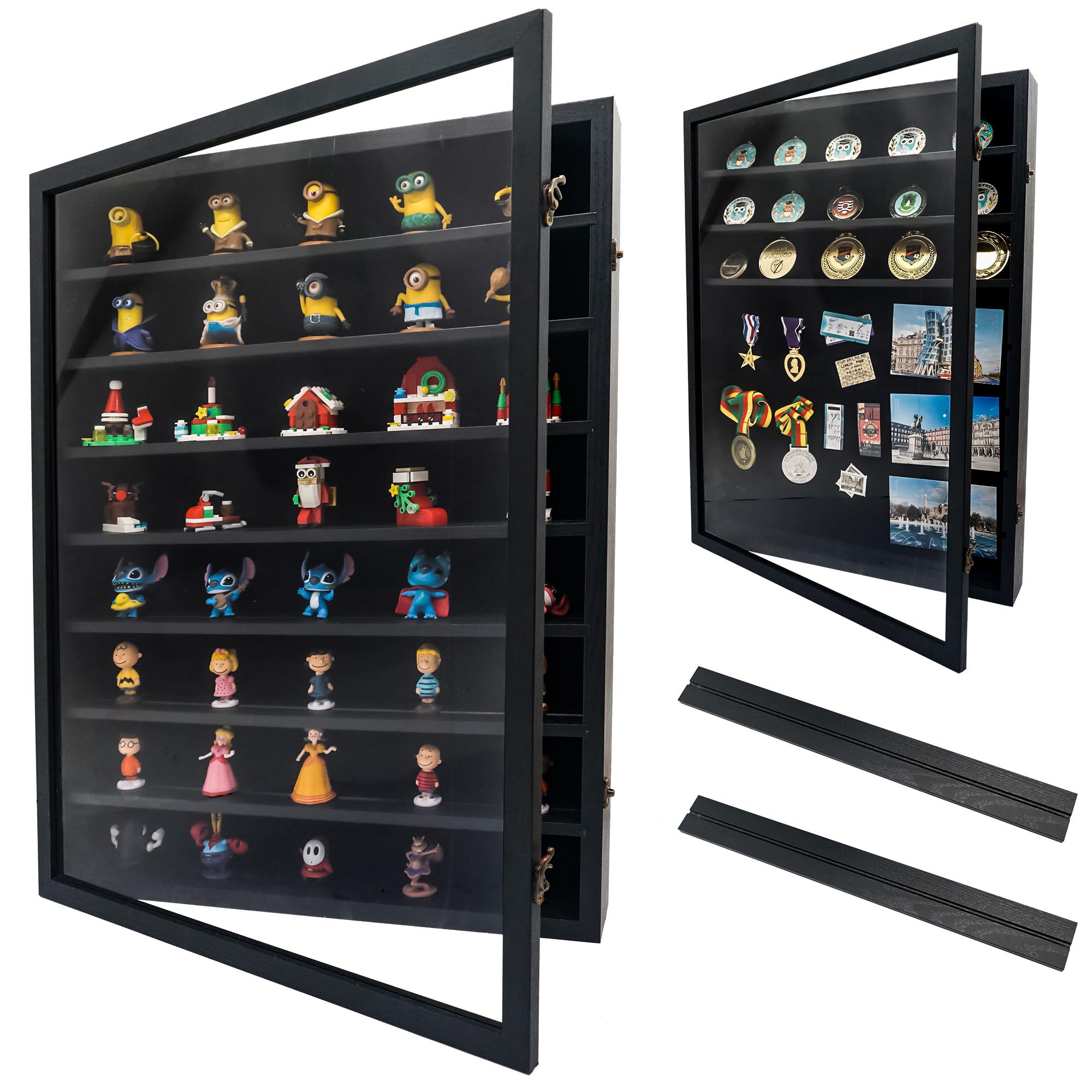 Photo 1 of Hodeframe 18*24 Large Black Shadow Box Frame with Removable Shelves,Shadow Boxes Display Cases for Small collectables?Deep Memory Box Display Case Trinket Shelf for Collection?Coins?Miniatures Figures