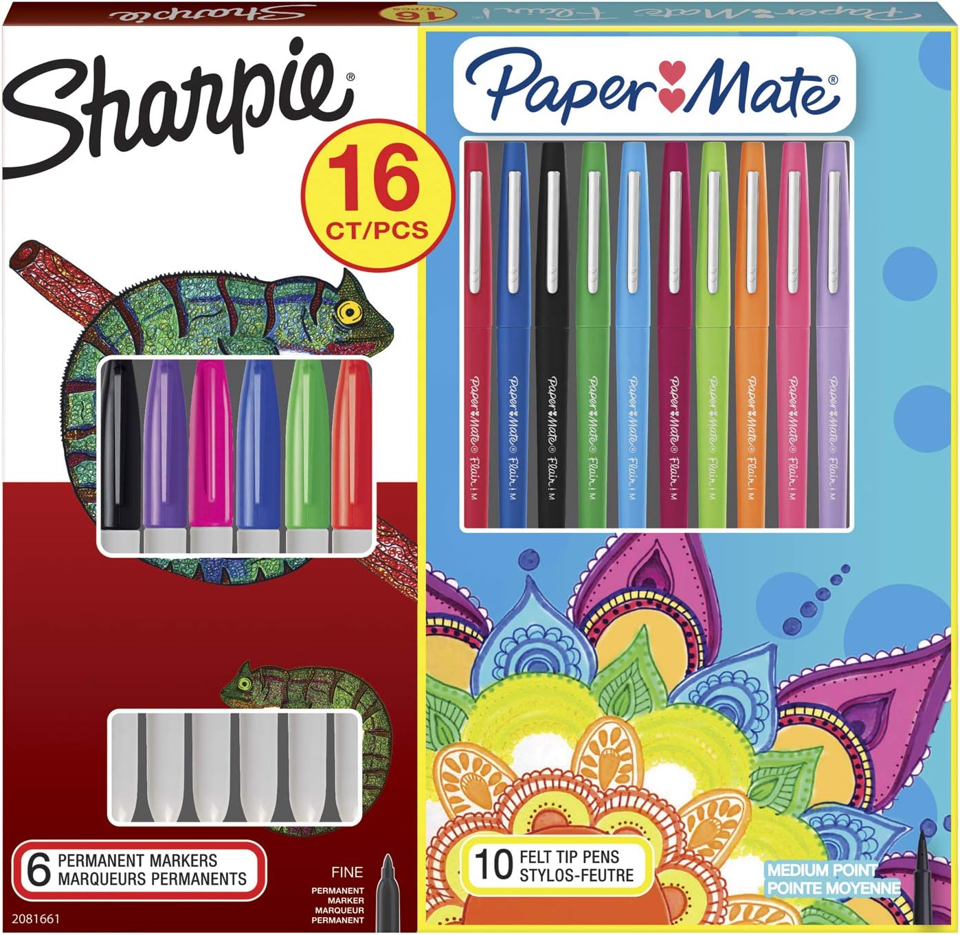 Sharpie Permanent Marker & Paper Mate Flair Felt Tip Pen Kit Assorted