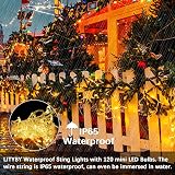 LITYBY Fairy Lights USB Powered 13m 120 LEDs Warm White IP65 Remote view 4