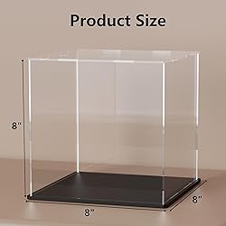 QIMOND 8 Inch Acrylic Display Case for