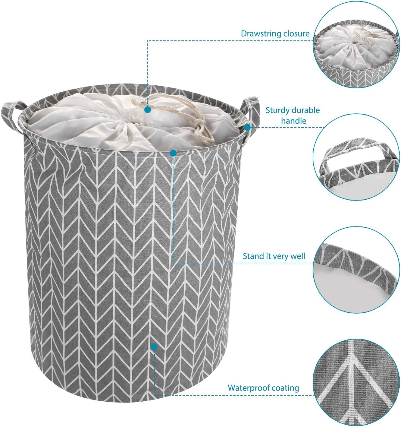 trieur de Linge Noir épaissi D VAVADEN Panier à Linge ...