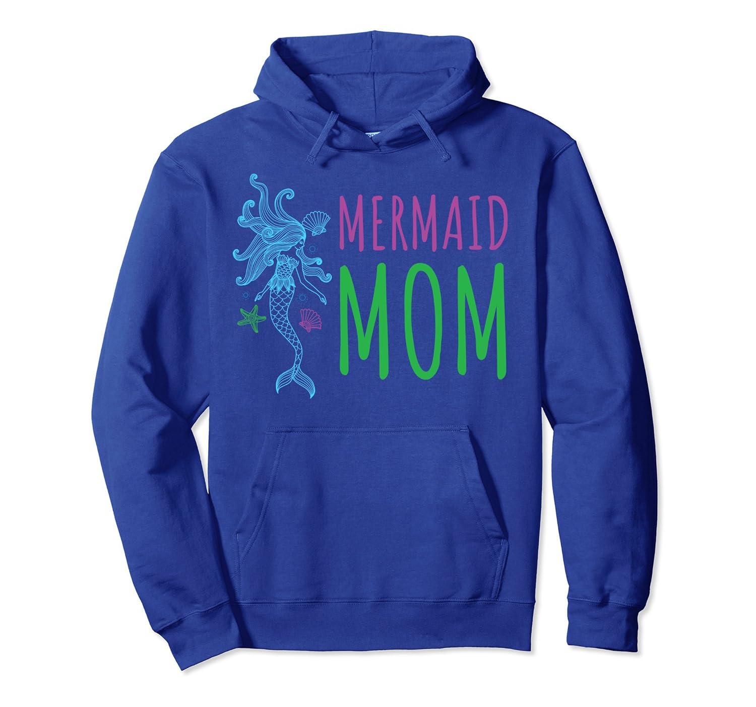 Mermom Mermaid Mom Hoodie Perfect Mother's Day Gift-Rose