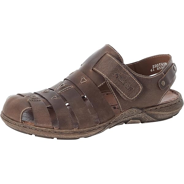Rieker Brown Leather Men\'s Fisherman Sandals 12 Men main image 4