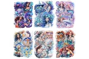 MIYOULUNA 180Pcs Fantasy Ocean PET Stickers Scrapbook Ephemera Kits for Journaling, Essential Junk Journal & Scrapbooking Supplies,Includes Sticker Organizer