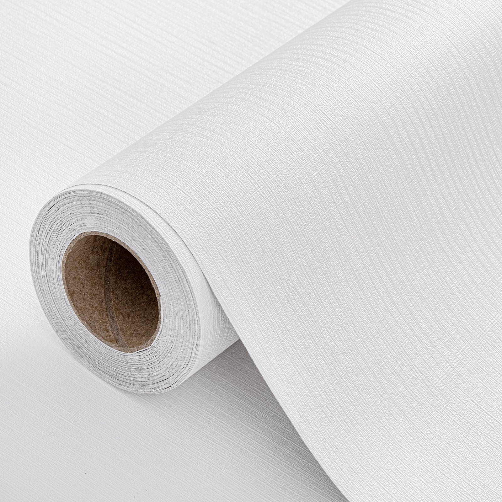 Photo 1 of Cozydeco 24"x394" White Grasscloth Wallpaper Peel and Stick Faux Linen Textured Upgraded Thick Self-Adhesive Waterproof Neutral Contact Paper Seamless Vinyl Embossed Wallpaper