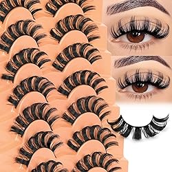Mink Lashes Fluffy Wispy Eyelashes 18mm Long