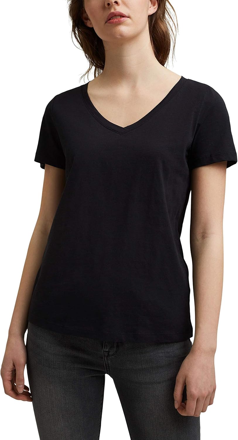 edc by ESPRIT Damen VNeck Basic TShirt Amazon.de Bekleidung