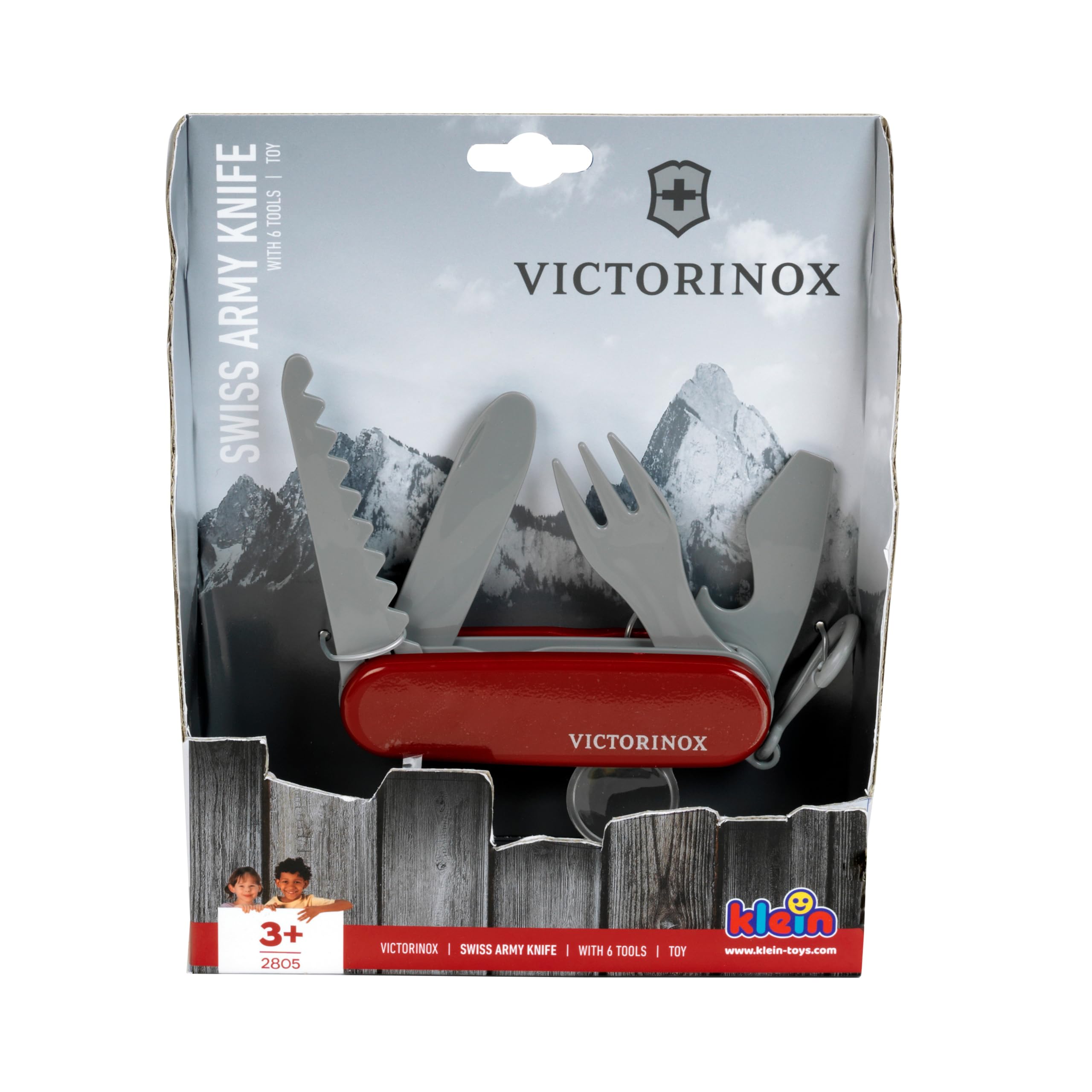 Theo Klein 2805 Victorinox Schweizer Taschenmesser I Spielzeug-Taschenmesser für Kinder mit 6 Werkzeugen und Besteck I Maße: 11,5 cm x 3 cm x 3 cm I Spielzeug für Kinder ab 3 Jahren 7