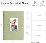 Vienrose Photo Album 300 Pockets Linen Cover 6x4 Window Memo Spaces view 2