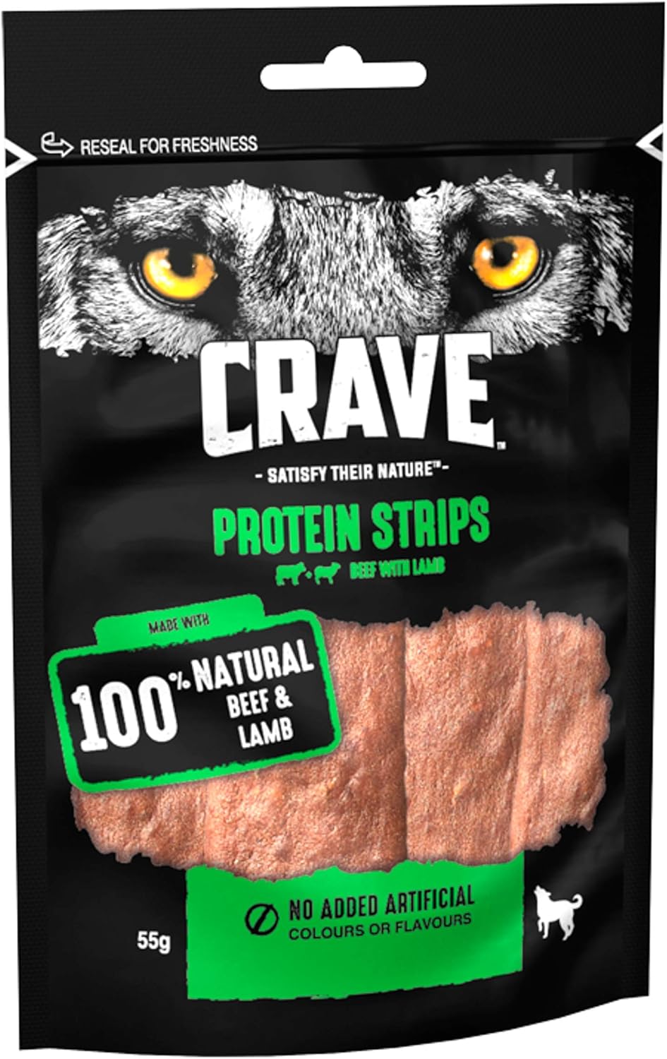 Crave Protein Strips Dog Treats with Beef and Lamb, 55 g Amazon.co
