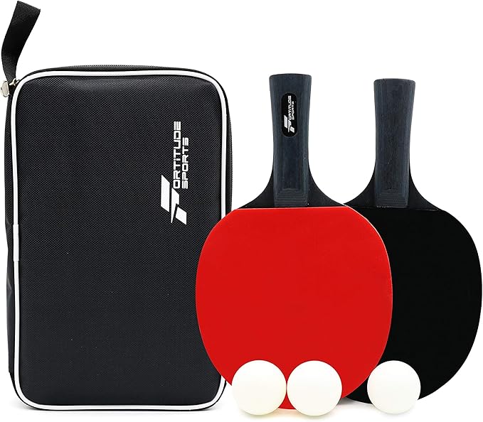 Tischtennis Schläger Rot/Grün - 14.6x24.6cm Mit Gummigriff, Für Kinder & Erwachsene