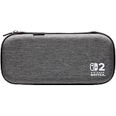 PowerA Slim Case for Nintendo Switch 2 - Dark Heather Grey, Officially Licensed, Protective Case, Holds 10 Game Cards, Padded Screen Protector, Built-in Play Stand