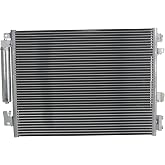 TRQ A/C Condenser &amp; Receiver Drier Assembly | For 11-21 Chrysler 300 11-22 Dodge Challenger 11-22 Charger with Heavy Duty Cooling without Internal Power Steering Cooler