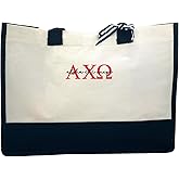 Go Greek Chic Embroidered Tote Bag