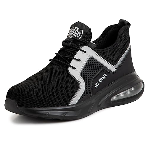 Jack Walker Men's Walking Trainers Shoes Lightweight Durable Non-Slip Ideal for Outdoor & Indoor Activities Protective Trekking Footwear Air Bubble Comfort Ideal for Sports Enthusiasts JW033 (5 UK)