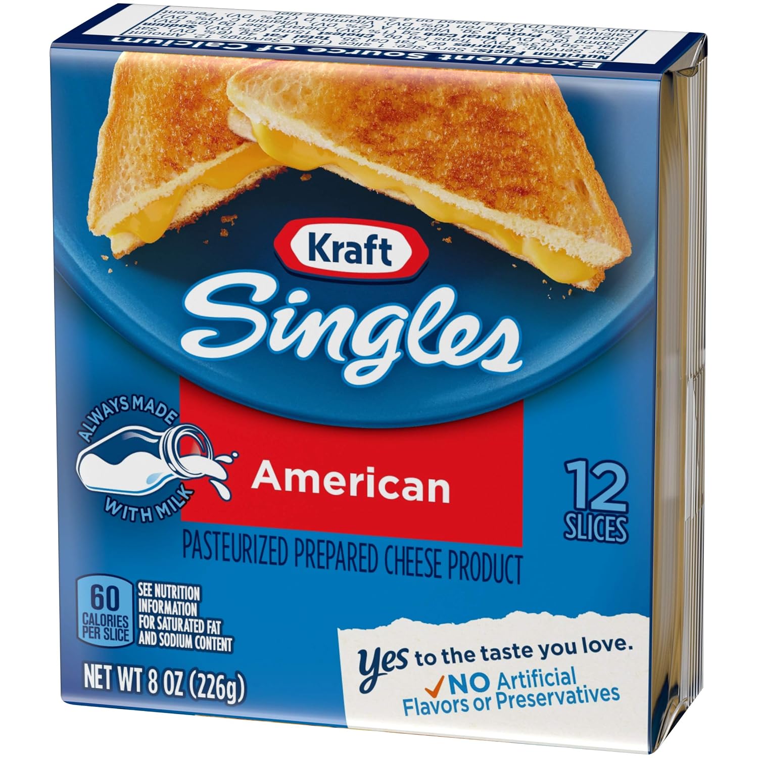 Kraft american singles 12 slices 226g (021000604739)