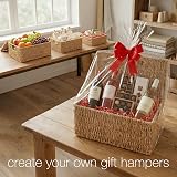 woodluv Seagrass Storage Box with Lid, Nesting Woven Basket XL view 3