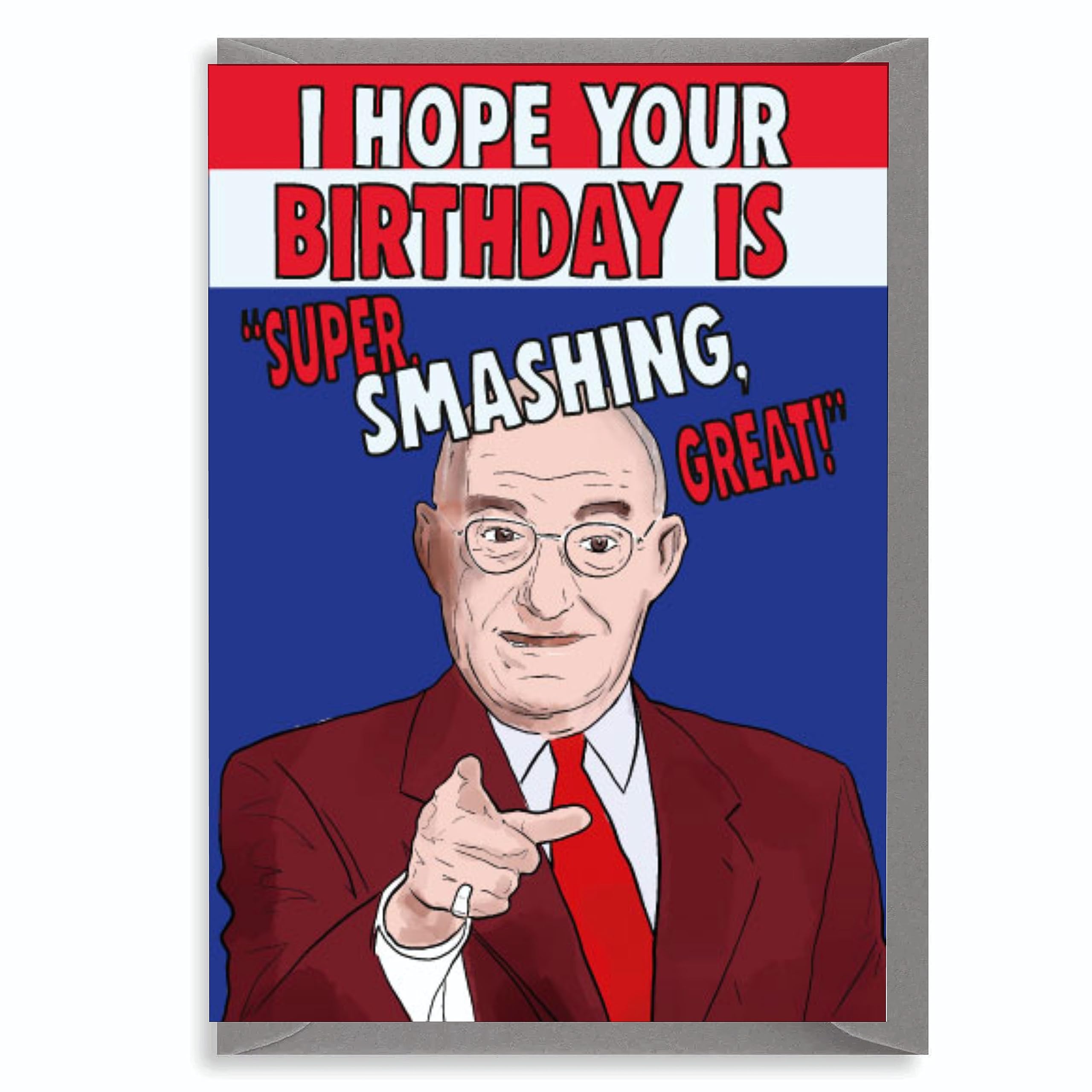 Jim Bowen Birthday Card Bullseye - Super Smashing Great IN55
