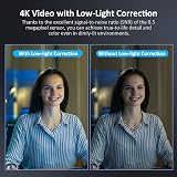 NexiGo Iris 4K AI Webcam 1/1.8" Sensor HDR PiP Auto Framing Tracking view 8