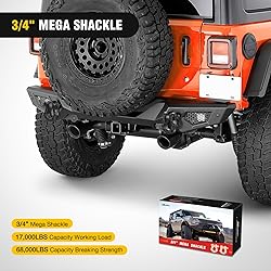 Nilight 2 Pack 3/4" Mega D-Ring Shackle with