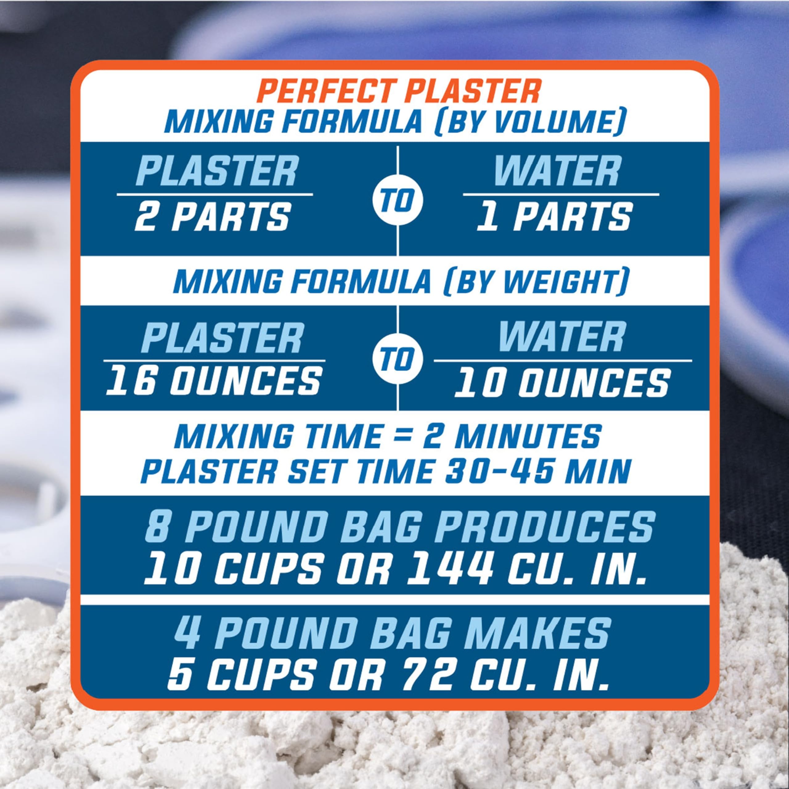 Perfect Plaster Non-Toxic, Color-Blendable, Mix with Water Pottery & Ceramic Casting Material - 4 Pound