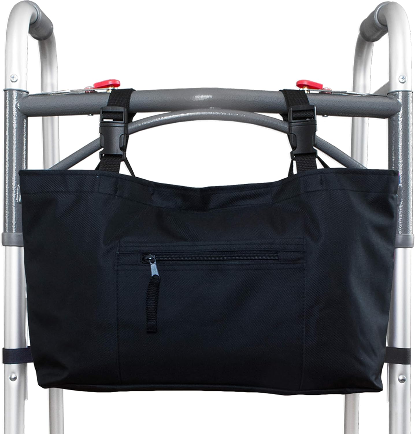 RMS Walker Bag with Soft Cooler - Water Resistant Tote with Temperature Controlled Thermal Compartment, Universal Fit for Walkers, Scooters or Rollator Walkers (Black)