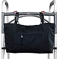 RMS Walker Bag with Soft Cooler - Water Resistant Tote with Temperature Controlled Thermal Compartment, Universal Fit for Walkers, Scooters or Rollator Walkers (Black)