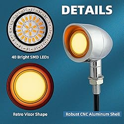 BOSYCY Motorcycle Rear LED Turn Signals 2 Pack