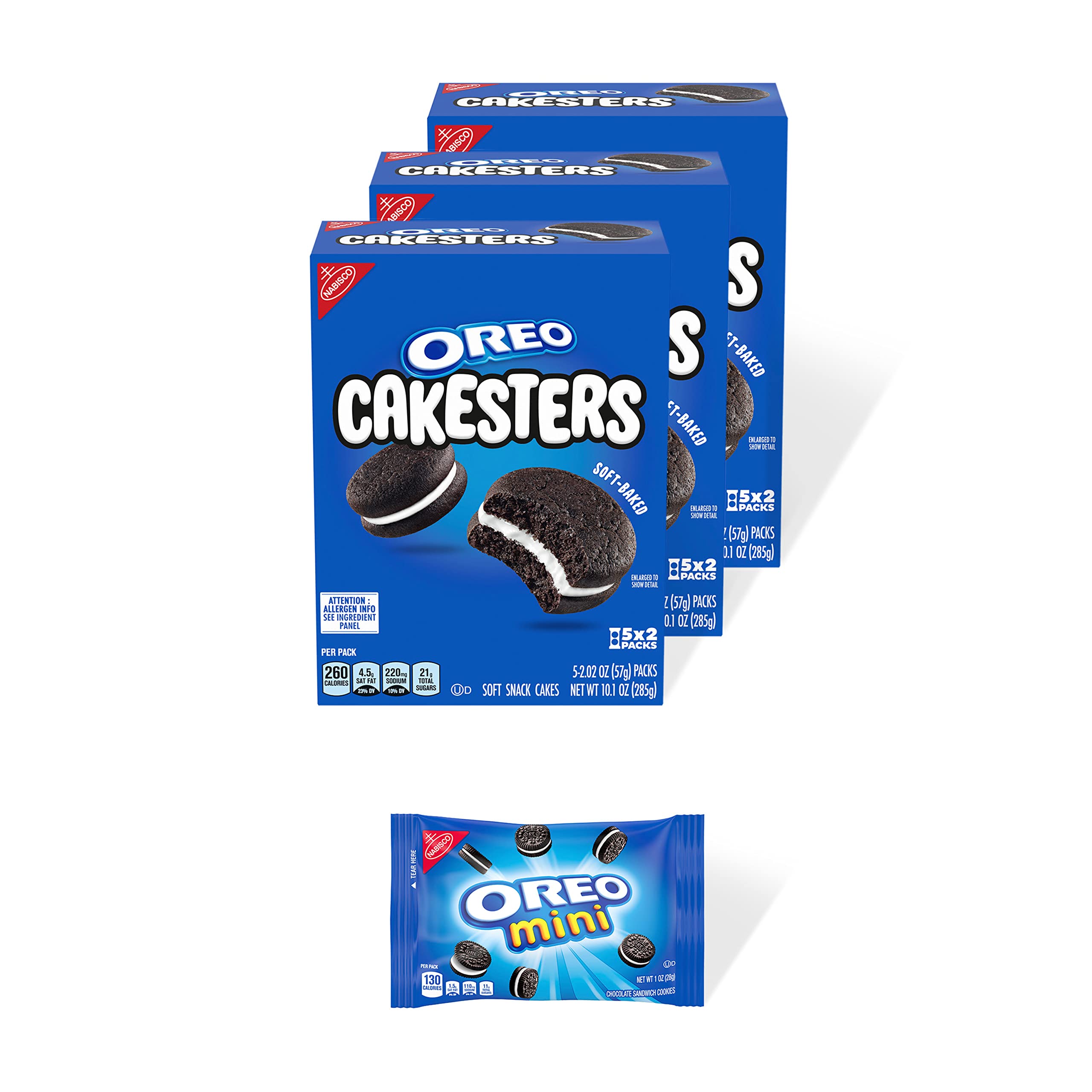 OREO Cakesters Soft Snack Cakes, 3 - 5 Count Packs