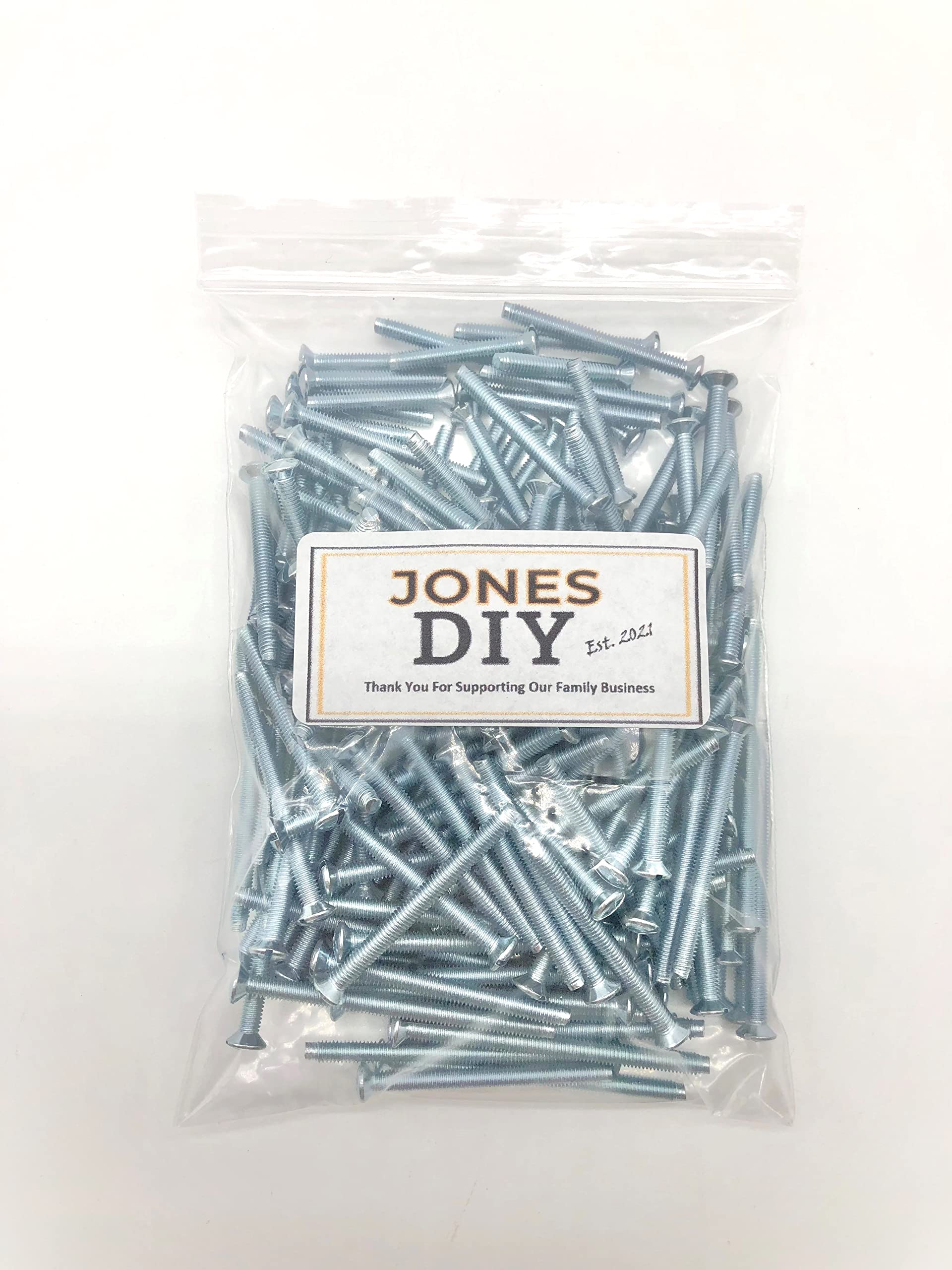 Mixed Large Pack of 160x Electrical Socket Screws Including 25mm, 35mm, 40mm, 50mm & 75mm Silver Assortment Pack M3.5 Outlet Screws