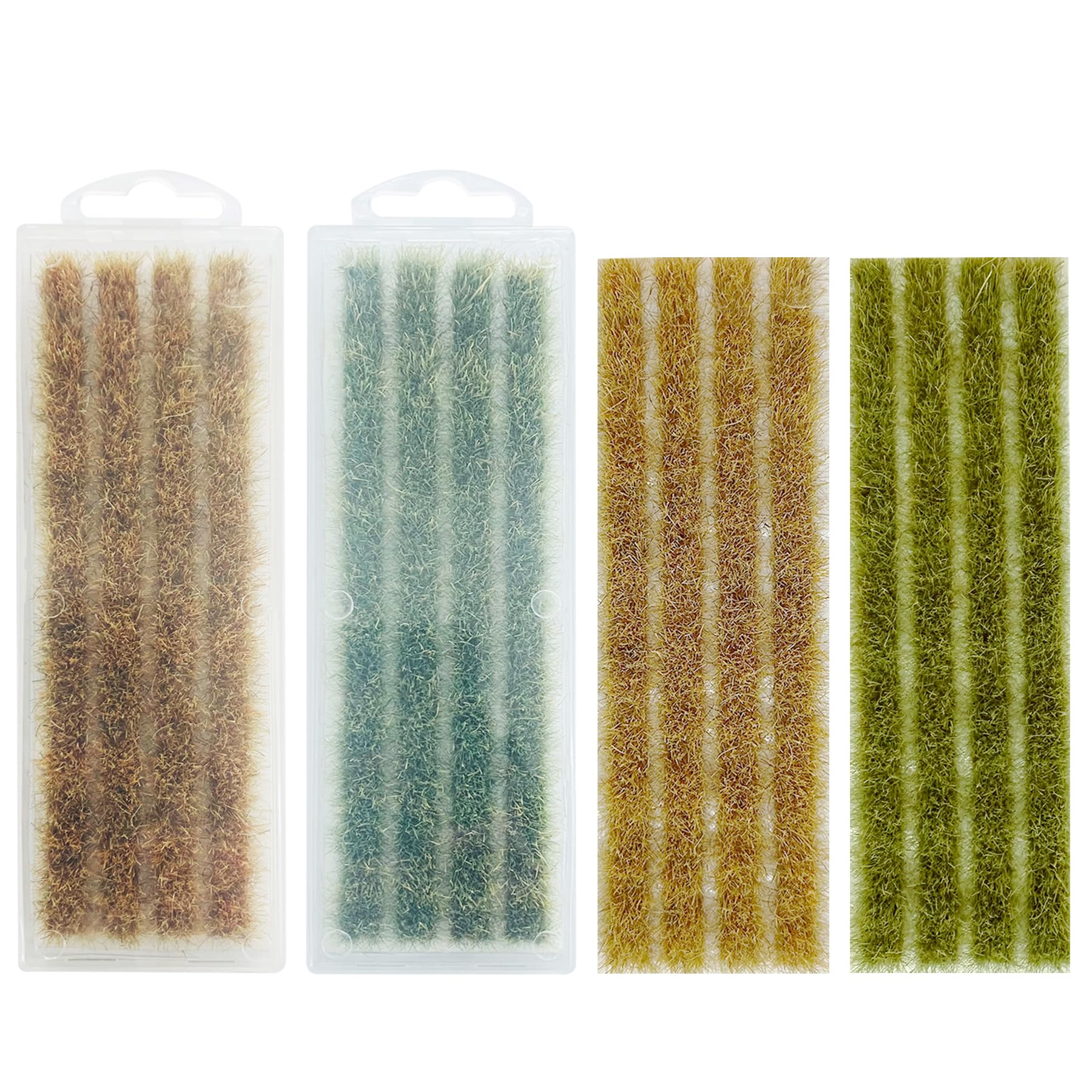 Woohome 2 Boxes Static Rice Field Grass Model Rice Field Scene Railway Artificial Grass for DIY Model Railroad Scenery