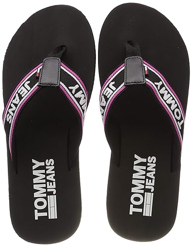 Hilfiger Denim Herren Stripe Tommy Jeans Beach Sandal Zehentrenner